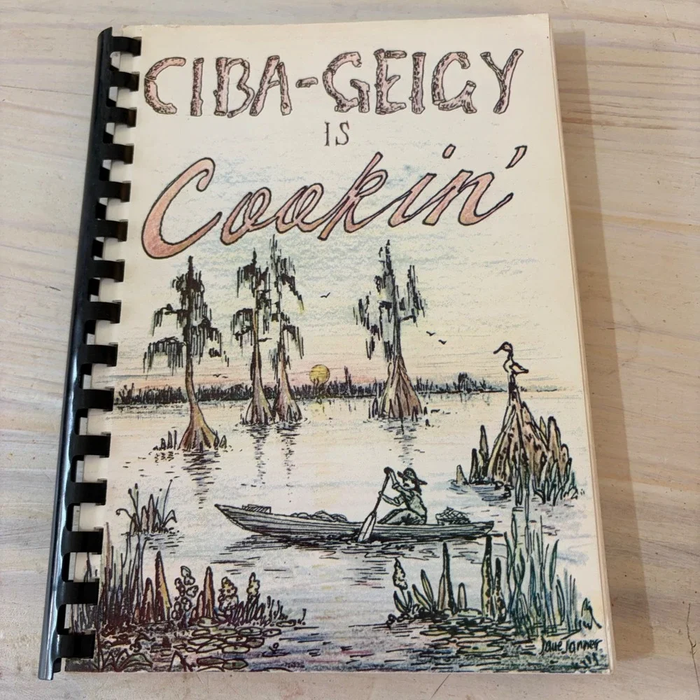 Vintage 1991 Ciba-Geigy Is Cookin Cajun Creole Louisiana Community Cookbook